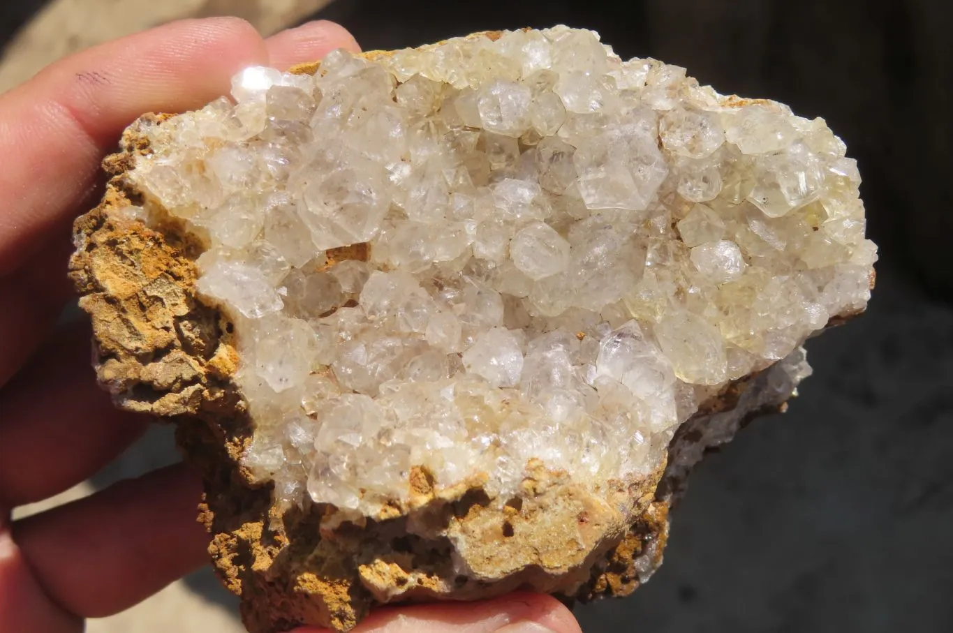 Natural Limonite Quartz Specimens x 5 From Zambia