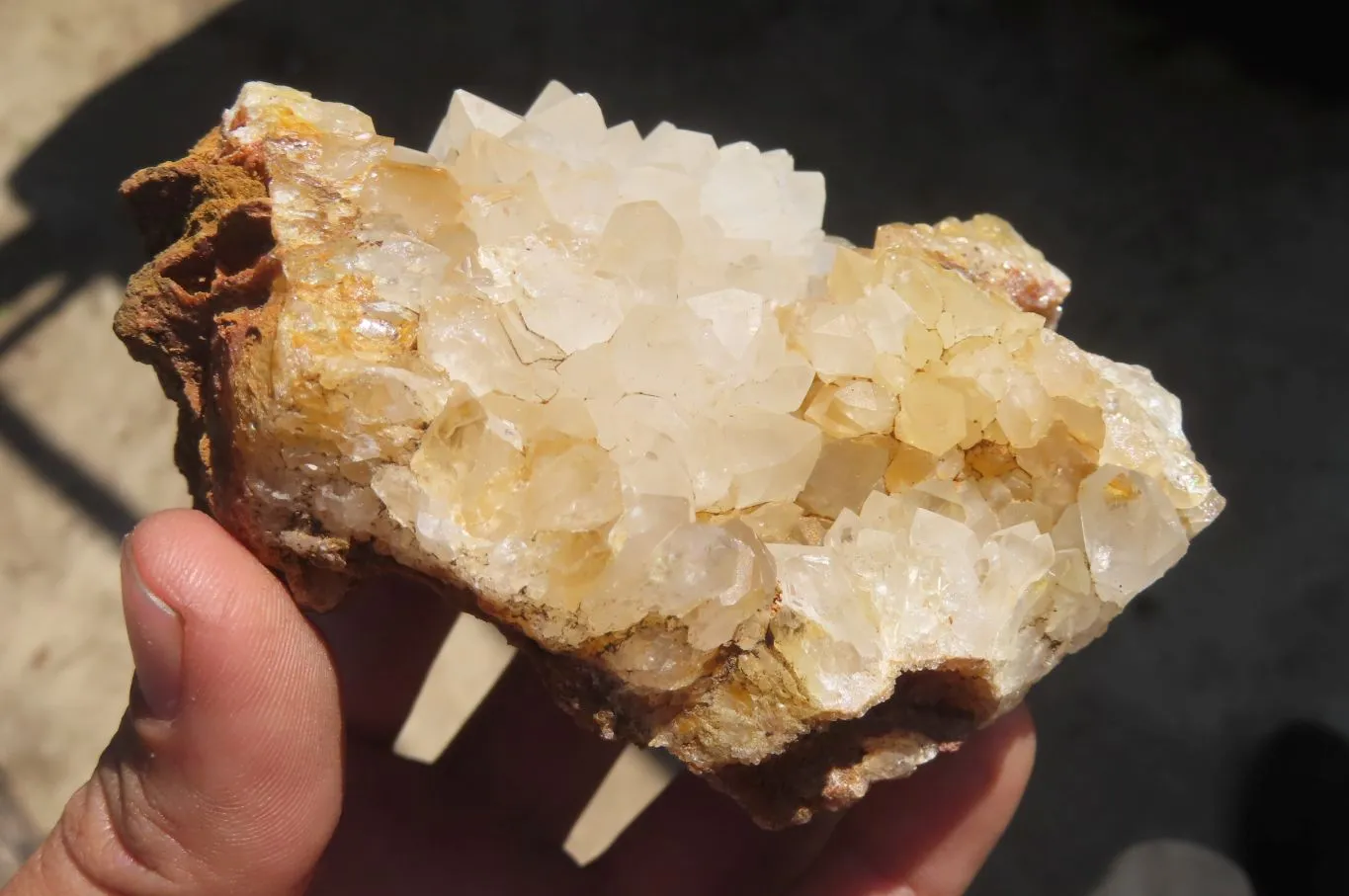 Natural Limonite Quartz Specimens x 5 From Zambia