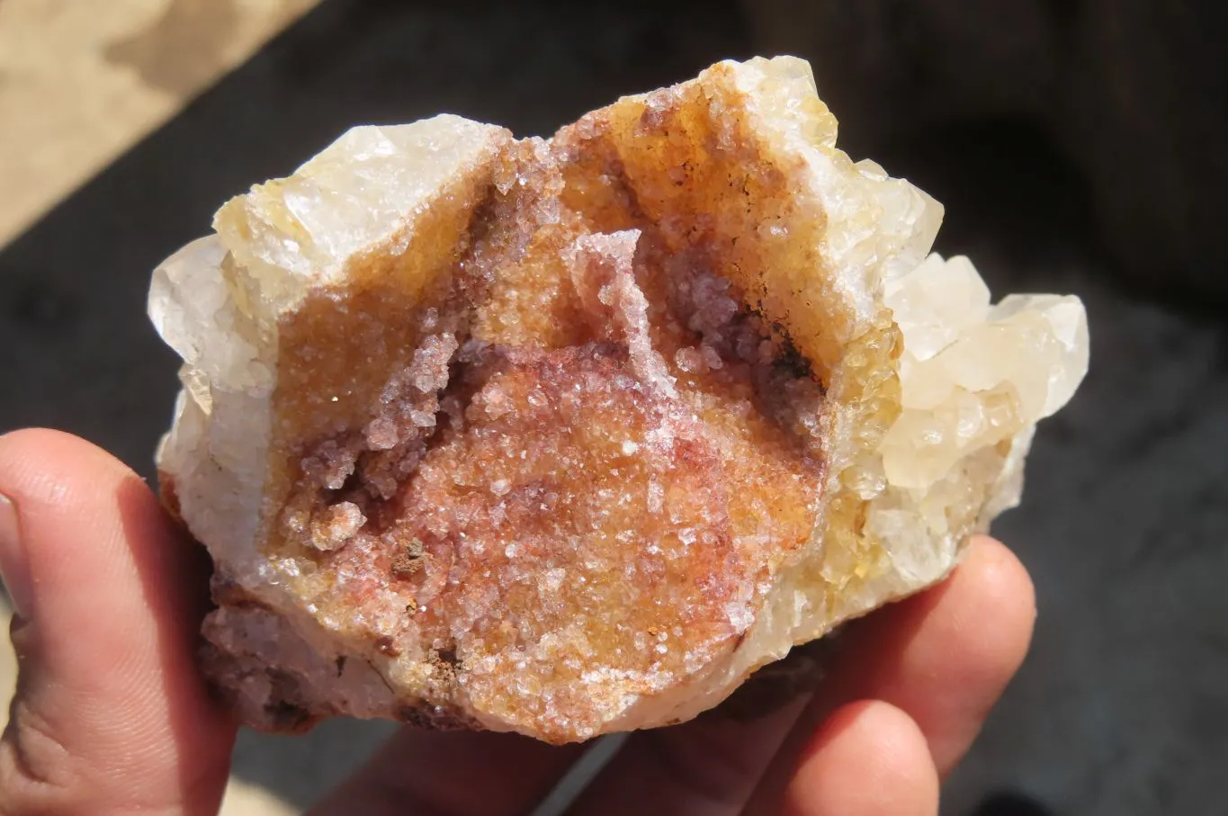 Natural Limonite Quartz Specimens x 5 From Zambia