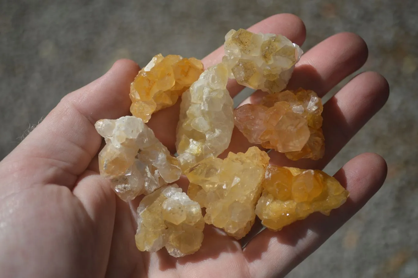 Natural Mini Limonite Quartz Specimens x 61 From Solwezi, Zambia