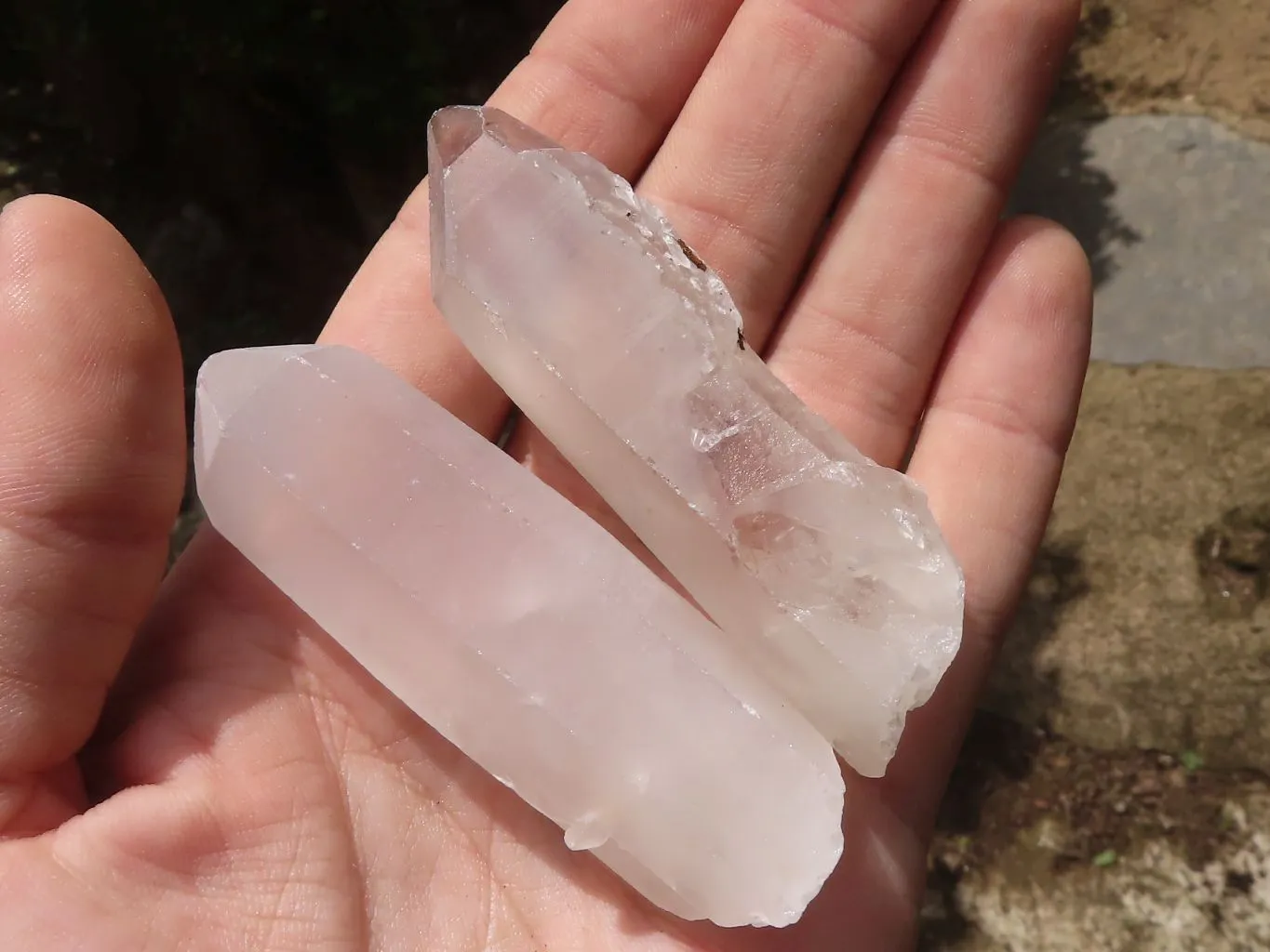 Natural Single Quartz Crystals x 24 From Madagascar