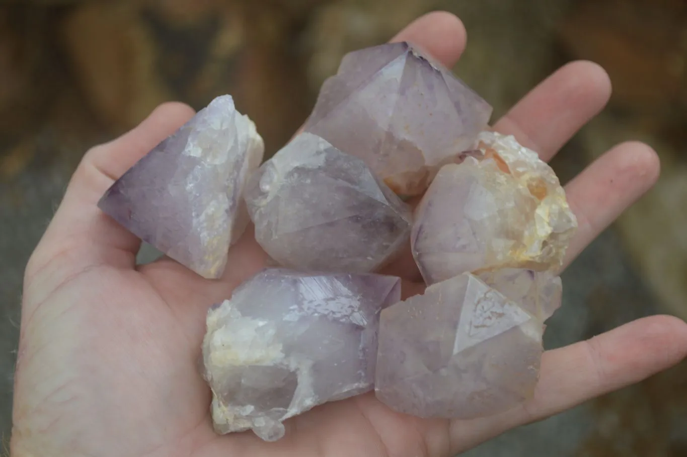 Natural Single Spirit Amethyst Quartz Crystals x 24 From Boekenhouthoek, South Africa