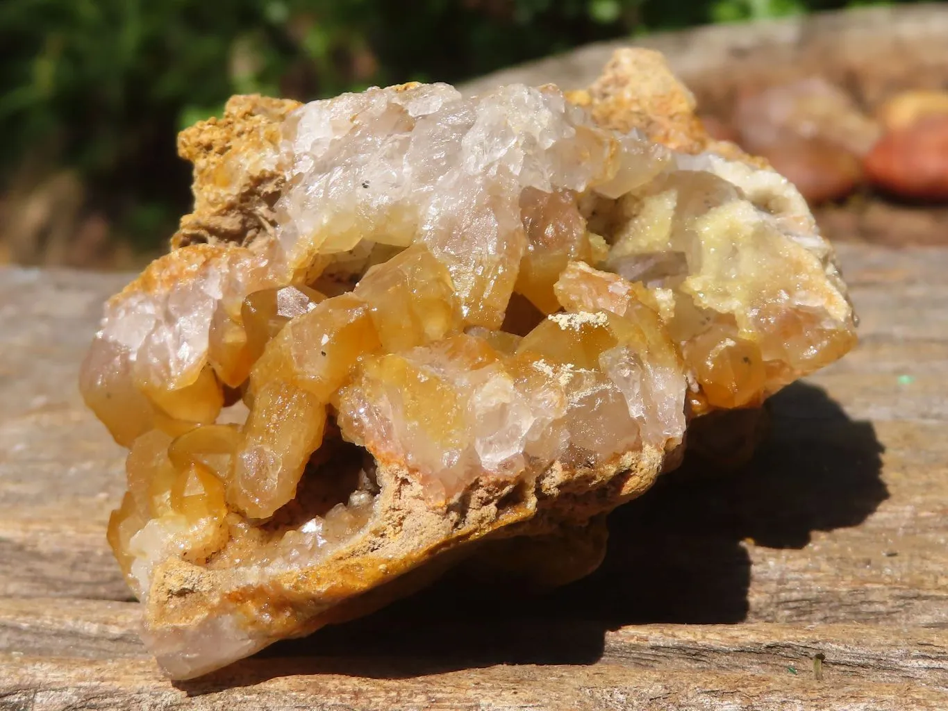 Natural Small Limonite Quartz Clusters x 24 From Solwezi, Zambia