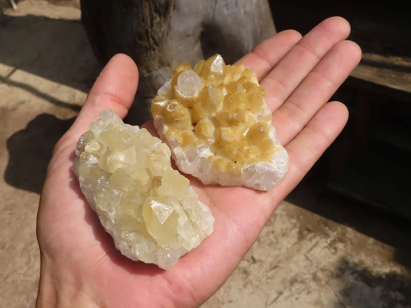 Natural Small Limonite Quartz Clusters x 24 From Solwezi, Zambia