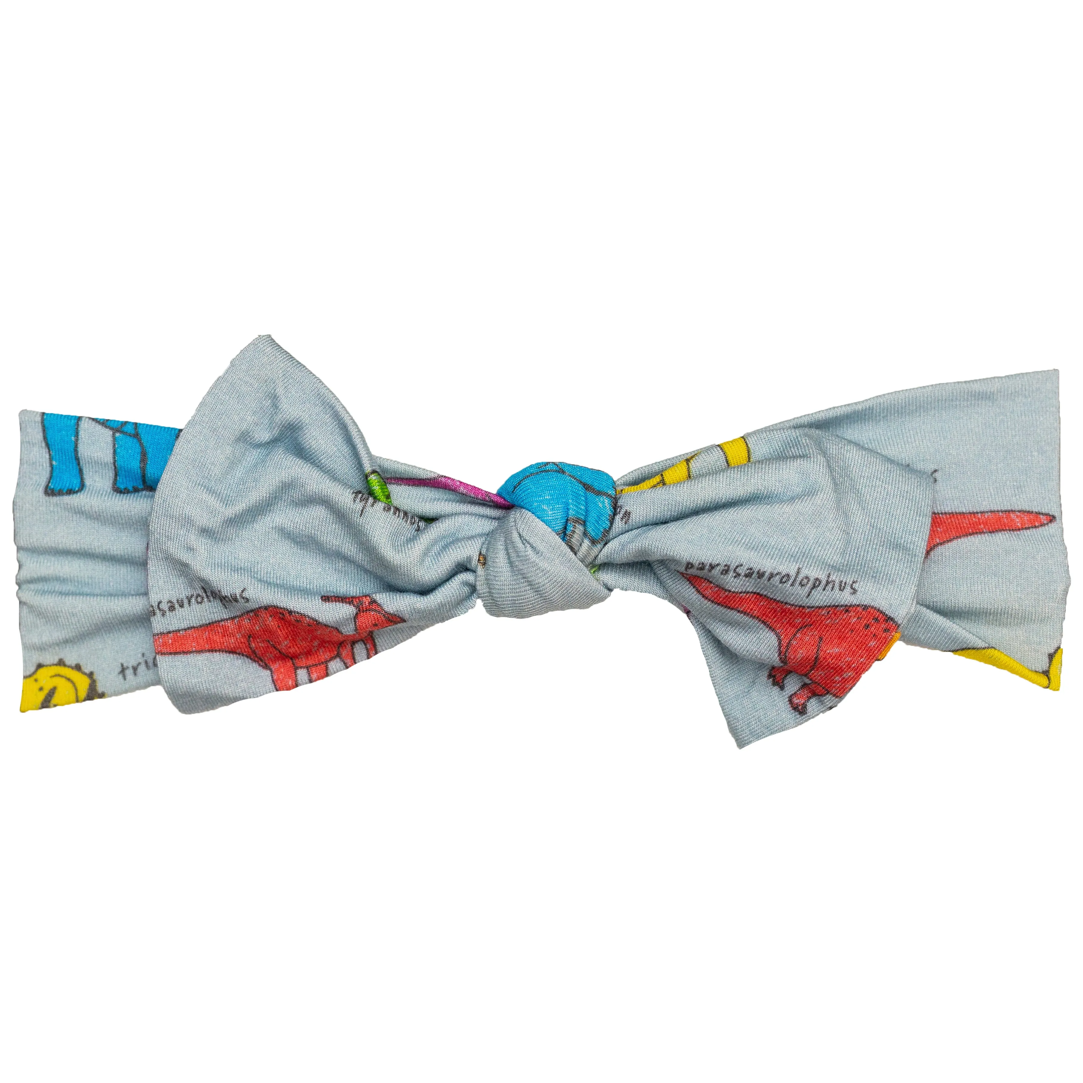 Neon Dinos Bow Headband