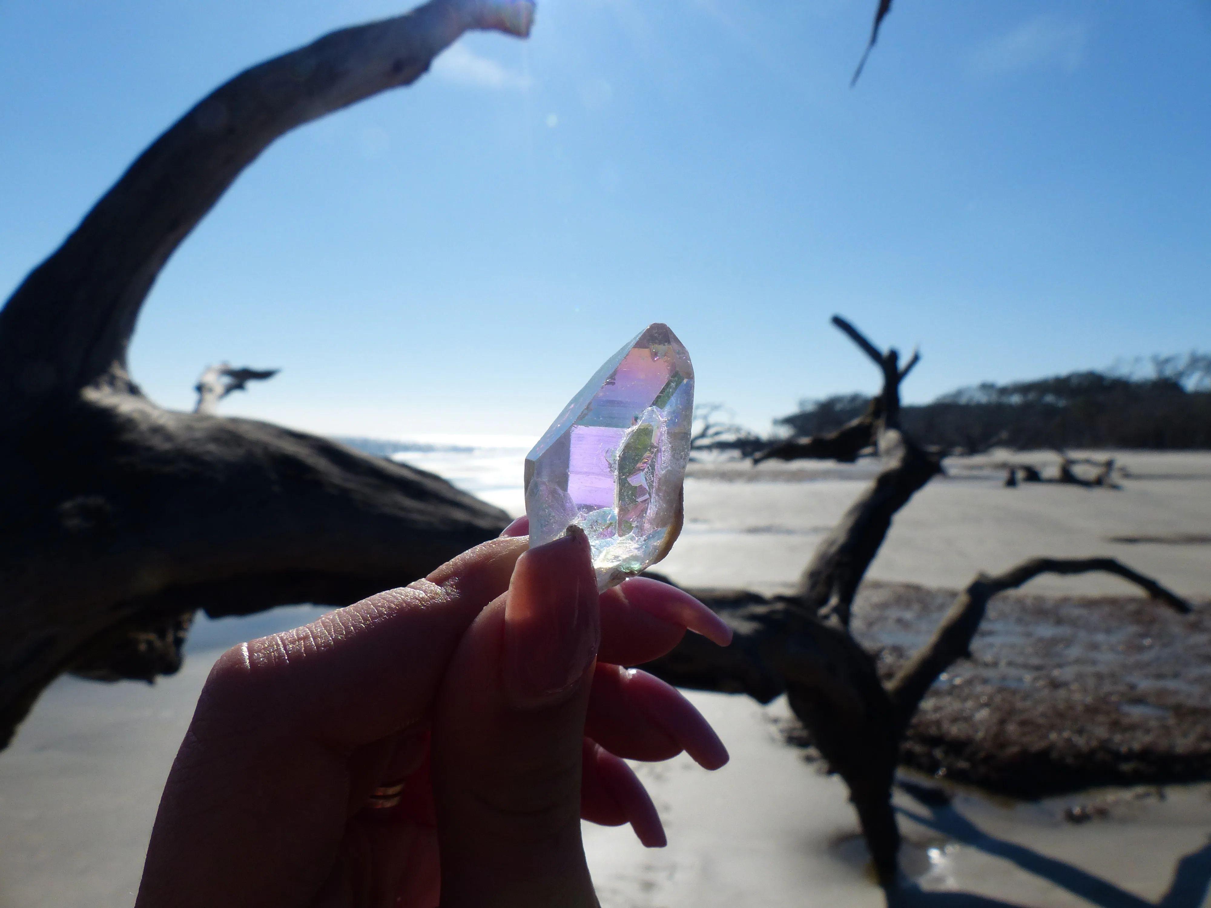 Opal Aura Quartz Point, Angel Aura Quartz Point (#10)