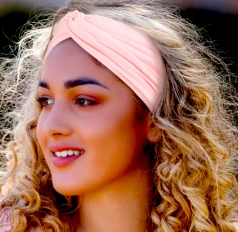 Pink Wide Twist Turban Headband Ear Warmer