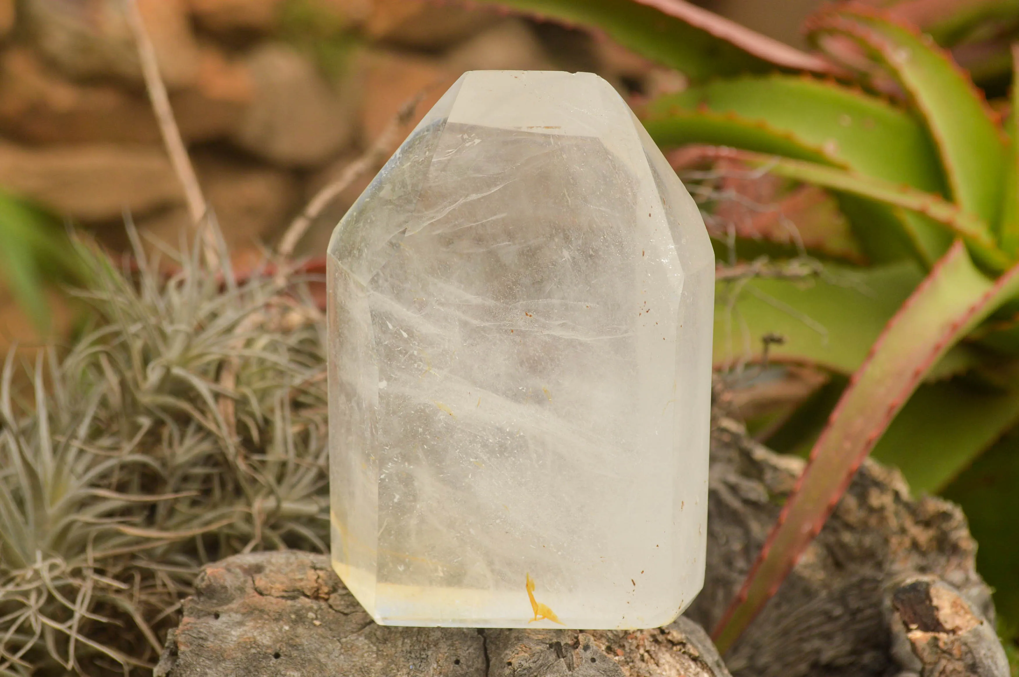 Polished Clear Quartz Crystal Points x 2 From Madagascar