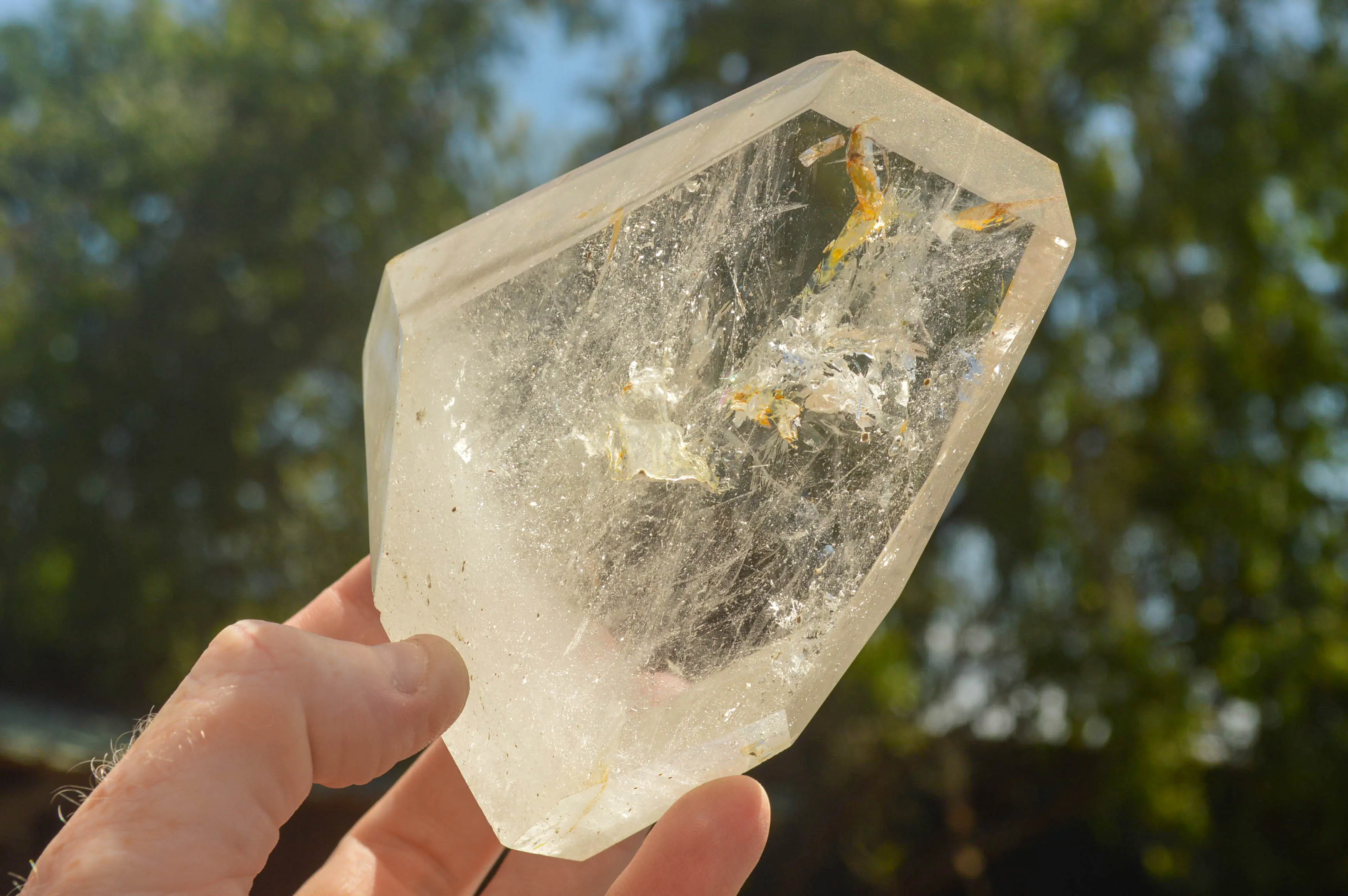 Polished Clear Quartz Crystal Points x 2 From Madagascar