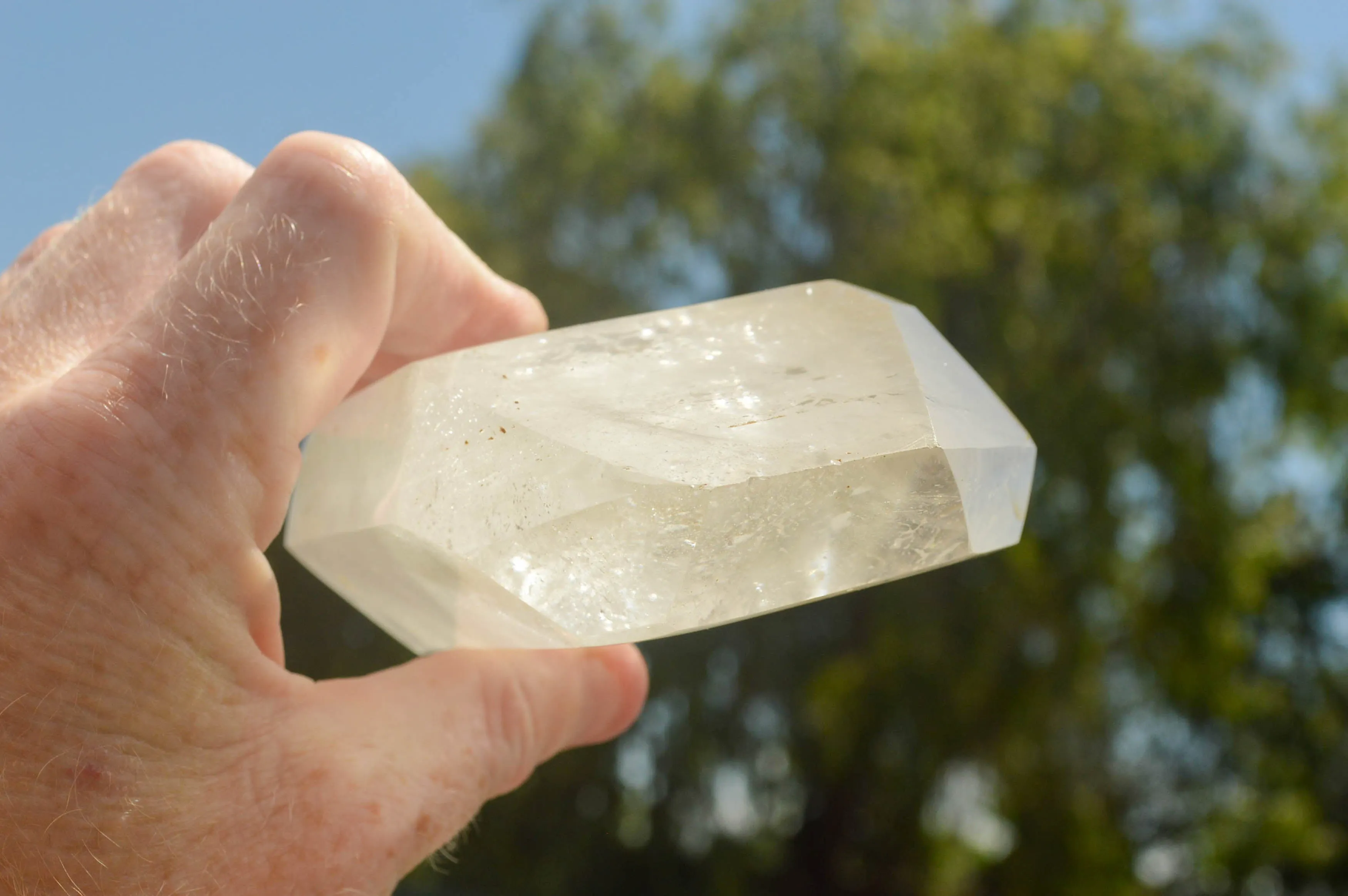 Polished Clear Quartz Crystal Points x 2 From Madagascar