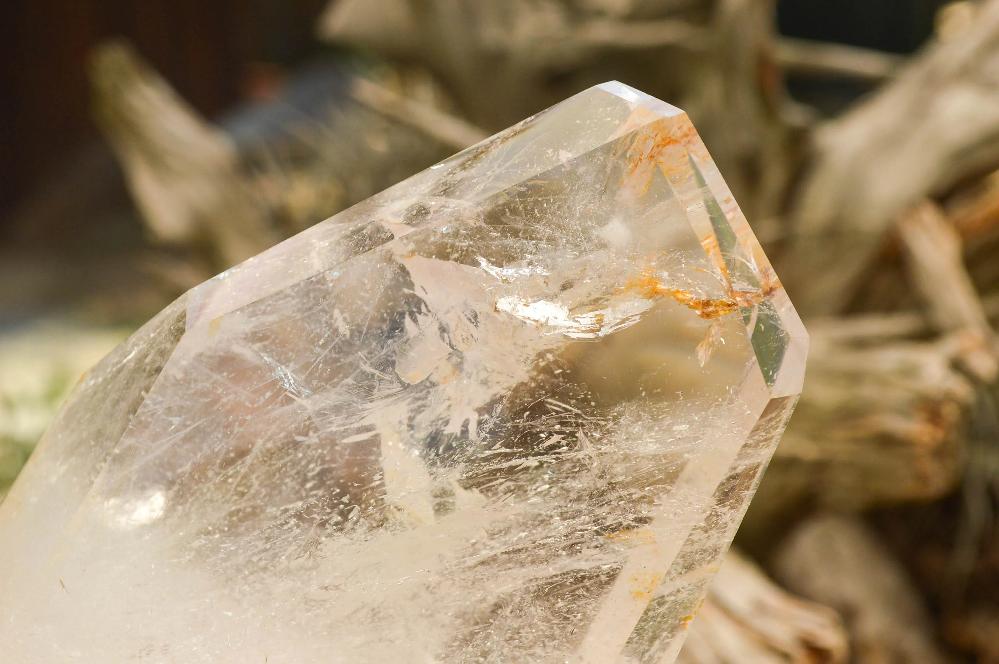 Polished Clear Quartz Crystal Points x 2 From Madagascar