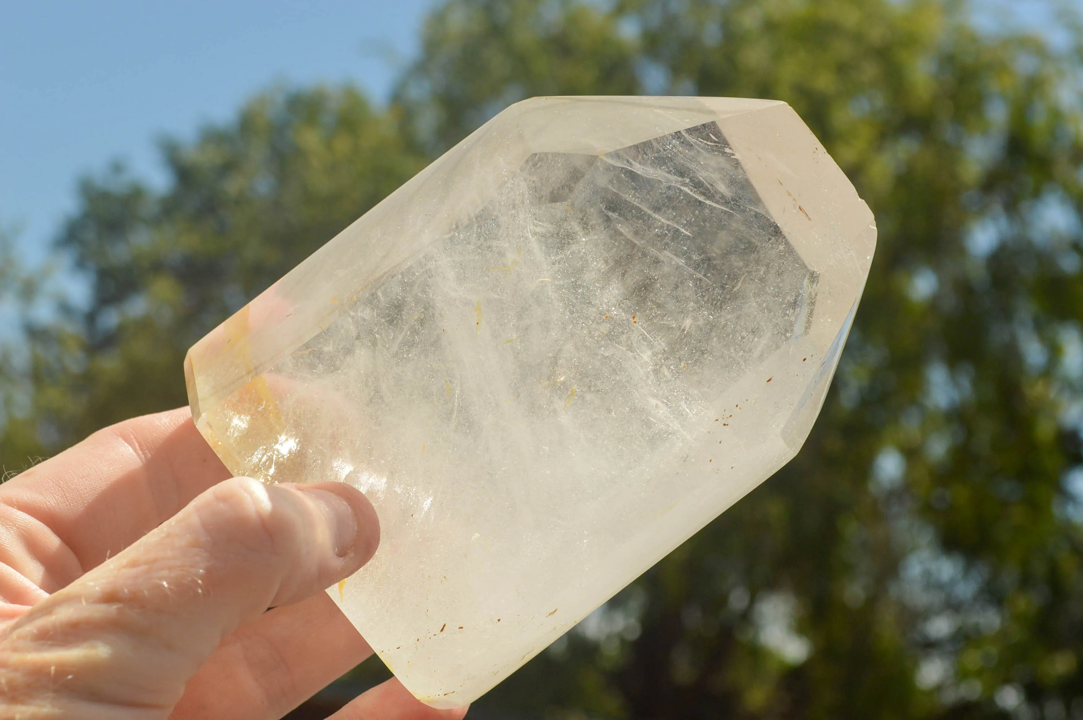 Polished Clear Quartz Crystal Points x 2 From Madagascar