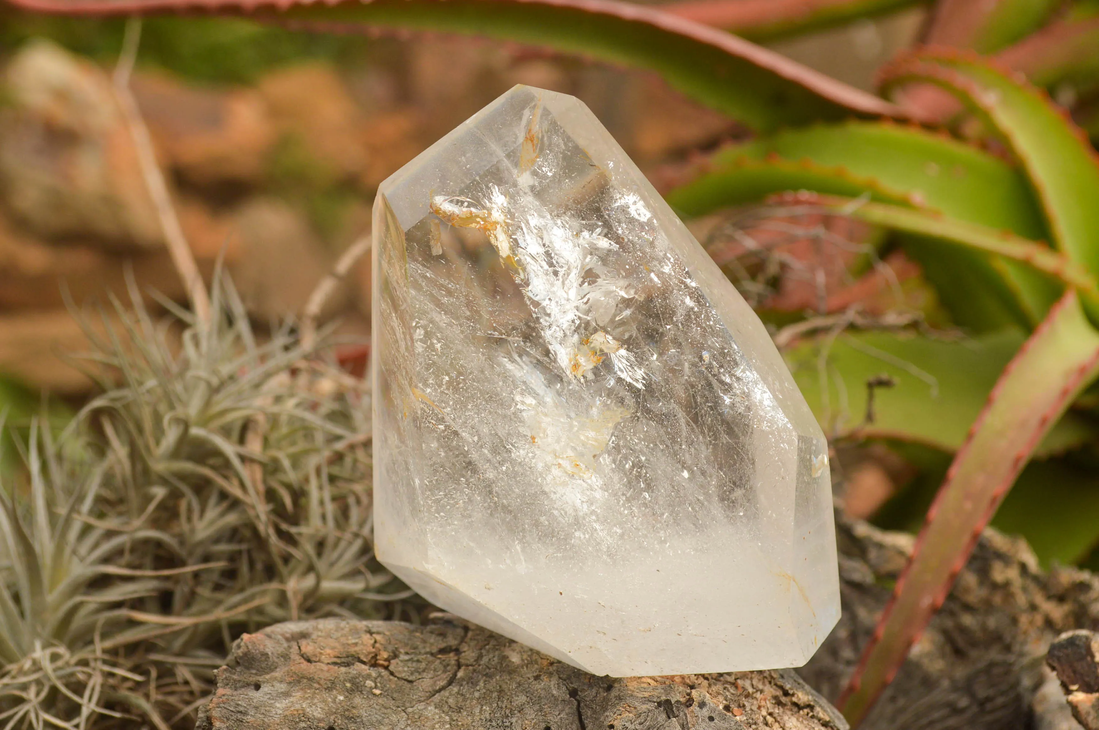 Polished Clear Quartz Crystal Points x 2 From Madagascar