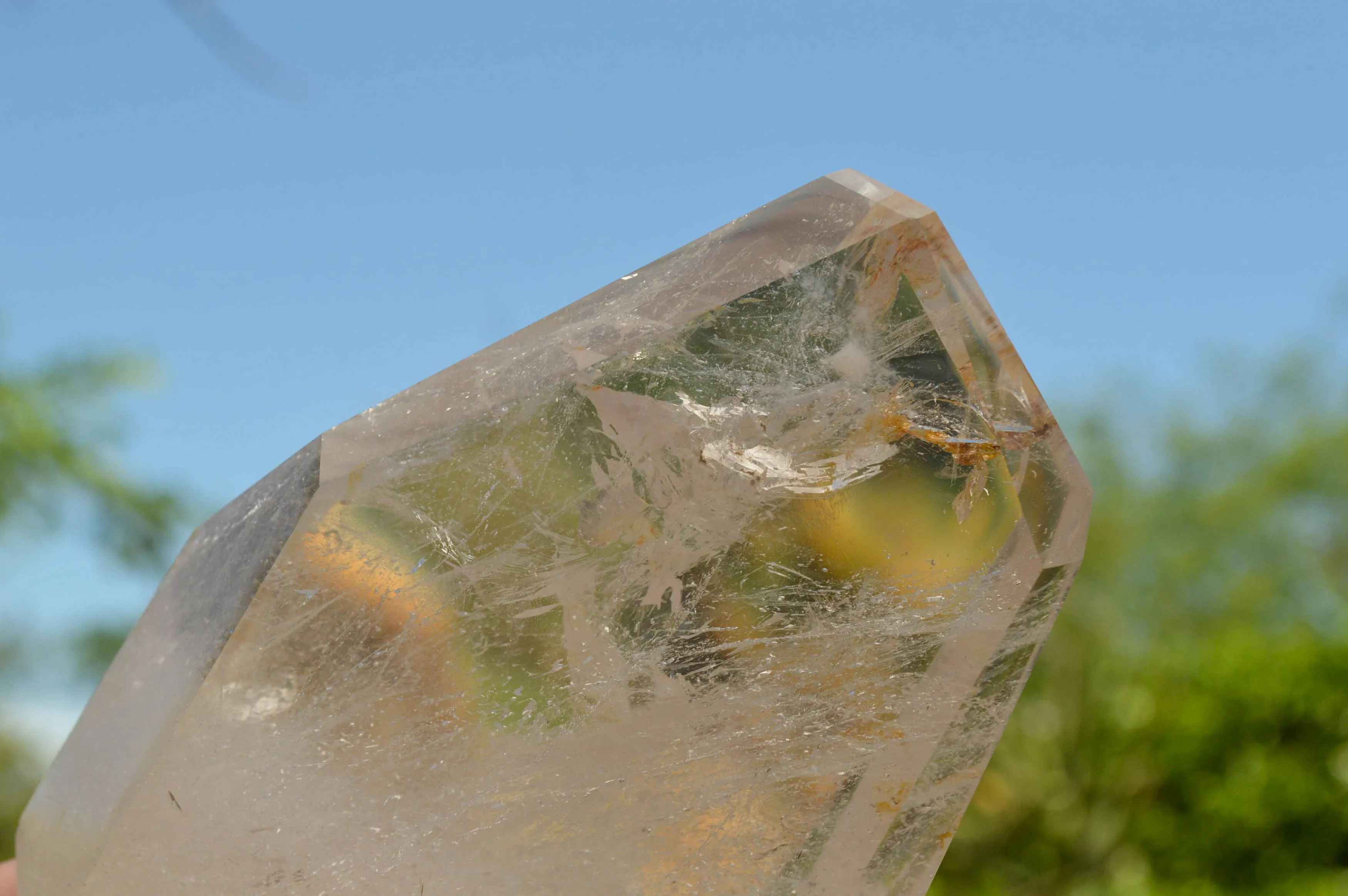 Polished Clear Quartz Crystal Points x 2 From Madagascar