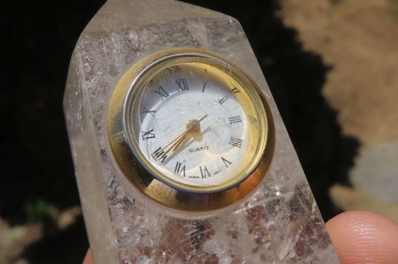 Polished Rutilated Quartz Clock Tower x 1 From Brazil