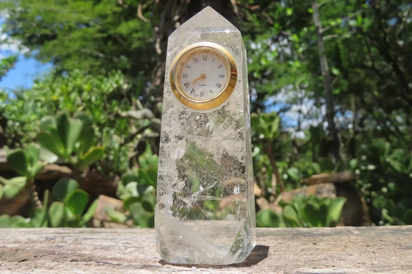 Polished Rutilated Quartz Clock Tower x 1 From Brazil