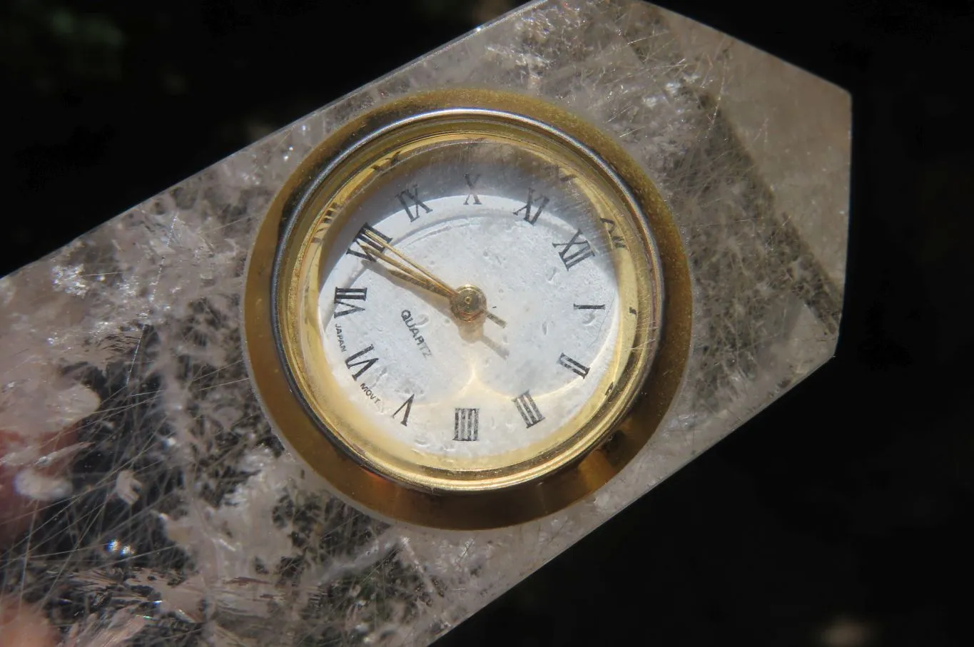 Polished Rutilated Quartz Clock Tower x 1 From Brazil