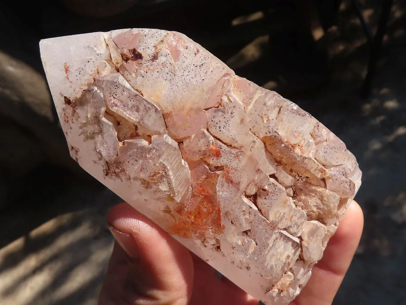 Polished Trio Of Mixed Quartz Points x 3 From Madagascar