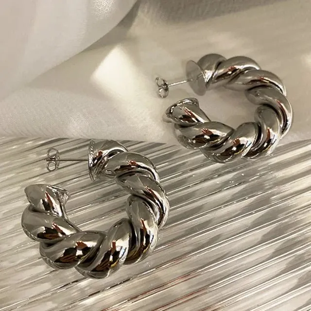 Pre Order:  Rope Hoops Stud Earrings