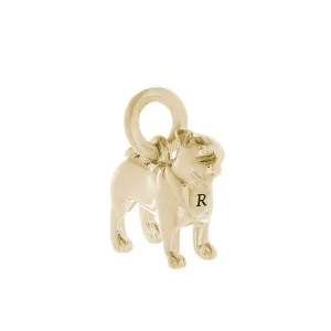 Pug Solid Gold Dog Charm