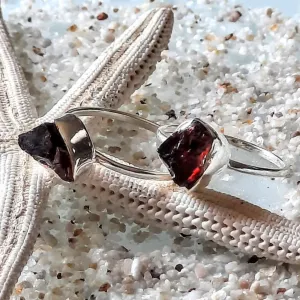 RAW GARNET - PETITE SILVER 925