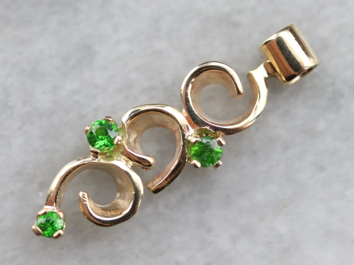 *RESERVED* Scrolling Demantoid Garnet Pendant