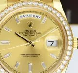 ROLEX 18kt Gold Day Date 40 President Champagne Diamond CARD 228348