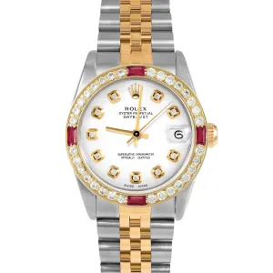 Rolex Datejust 31mm | 68273-WHT-DIA-AM-4RBY-JBL