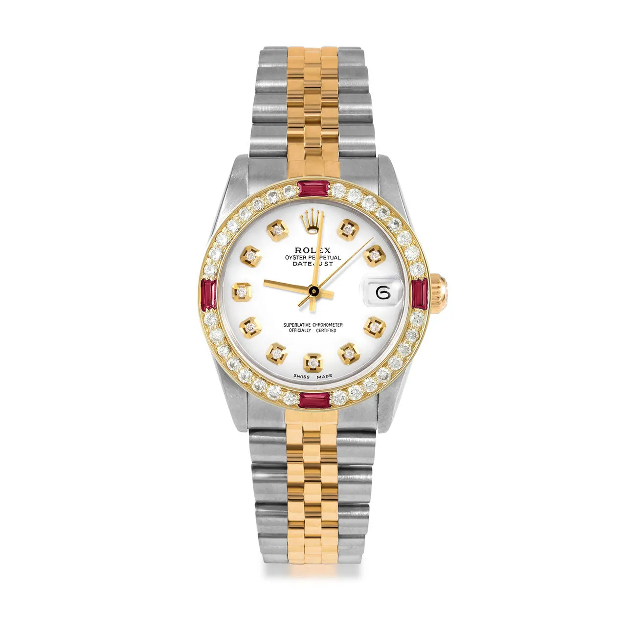 Rolex Datejust 31mm | 68273-WHT-DIA-AM-4RBY-JBL