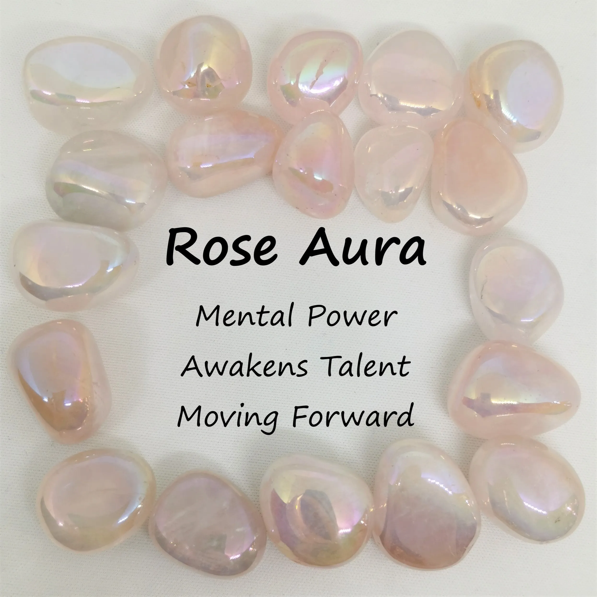 Rose Aura Tumbled Stones