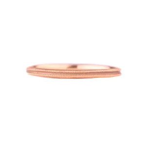 Rose Gold Double Milgrain Band by Dawes Design