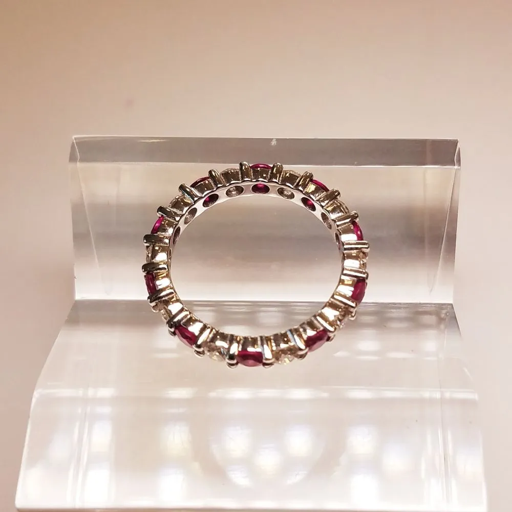 Ruby & Diamond Eternity Band