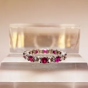 Ruby & Diamond Eternity Band