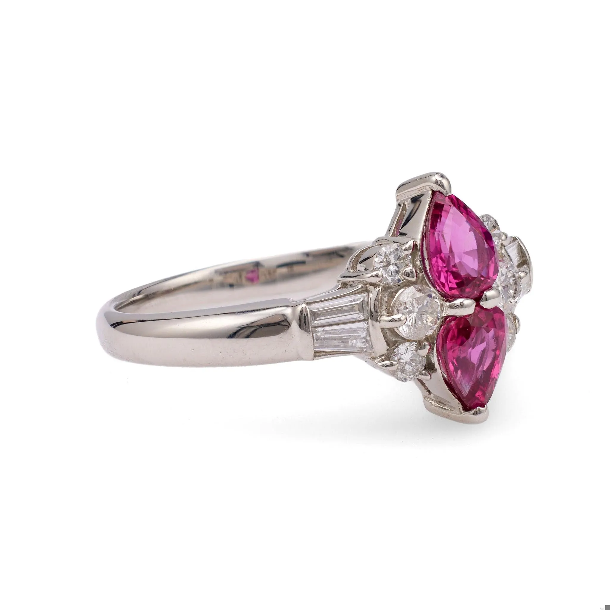 Ruby and Diamond Platinum Ring