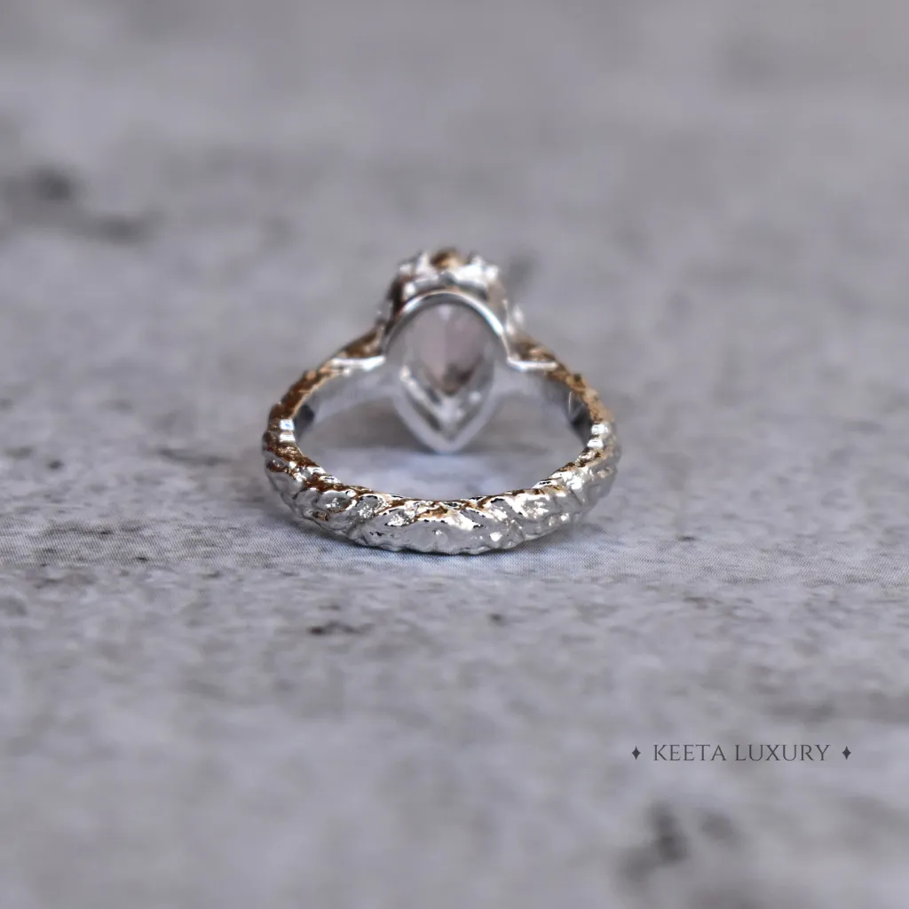 Rustic Charm - Rose Quartz Ring