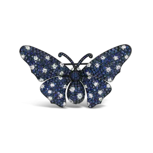 Sapphire Butterfly Pin