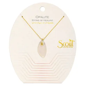 Scout Organic Stone Necklace Opalite/Gold