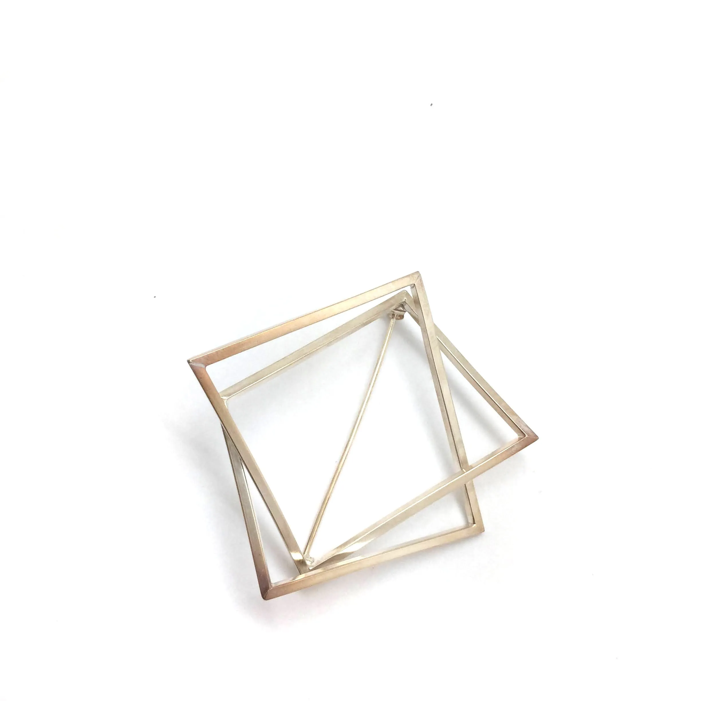 Silver Geometric Brooch