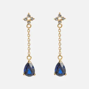 Solid Gold 2024 September Capsule Classic Sapphire Drop Earrings