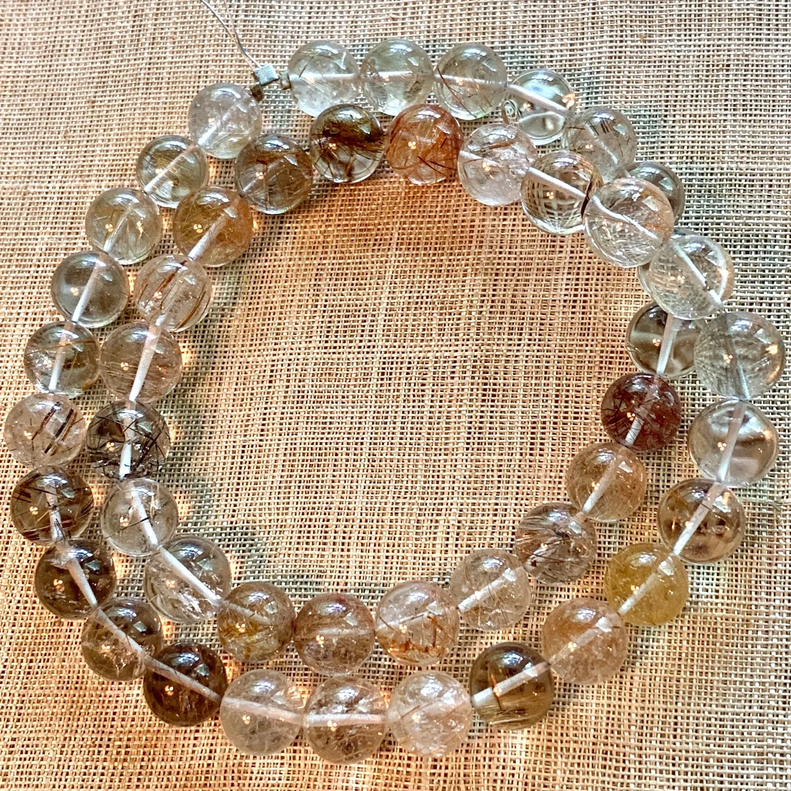 Strand of Rutilated Quartz