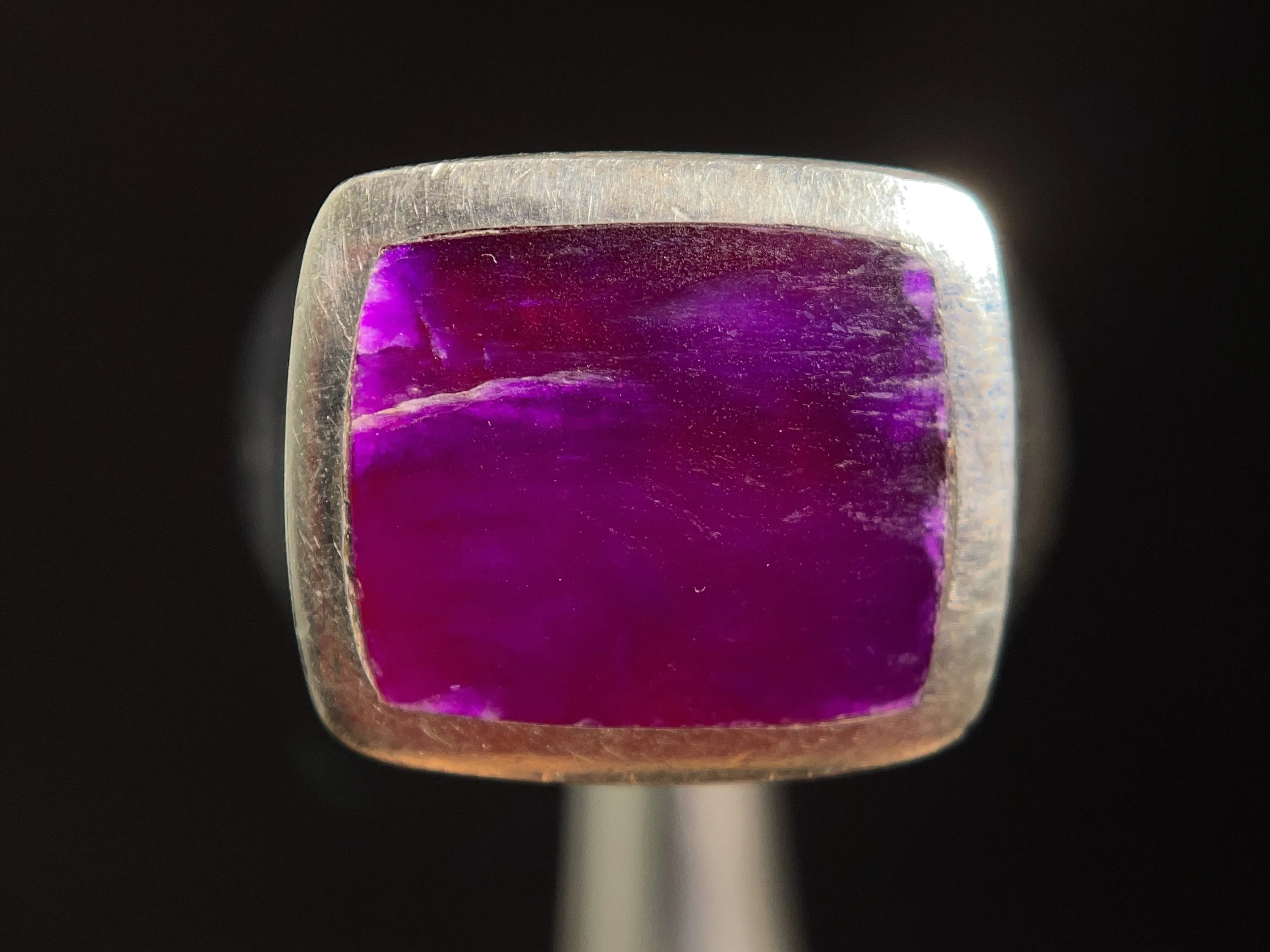 SUGILITE Crystal Ring - Size 7.5, Sterling Silver - Crystal Ring, Cocktail Ring, Boho Jewelry, 45992