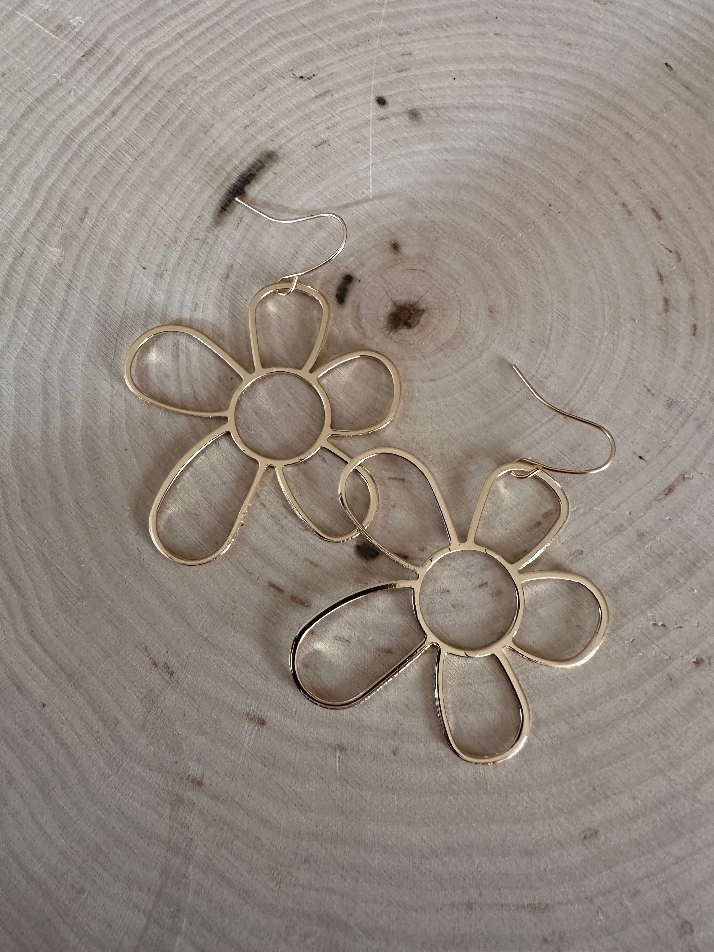 “The Golden Collection” Daisy Handmade 14k Gold Plated Earrings