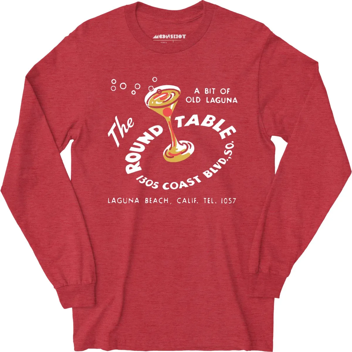 The Round Table - Laguna Beach, CA - Vintage Restaurant - Long Sleeve T-Shirt