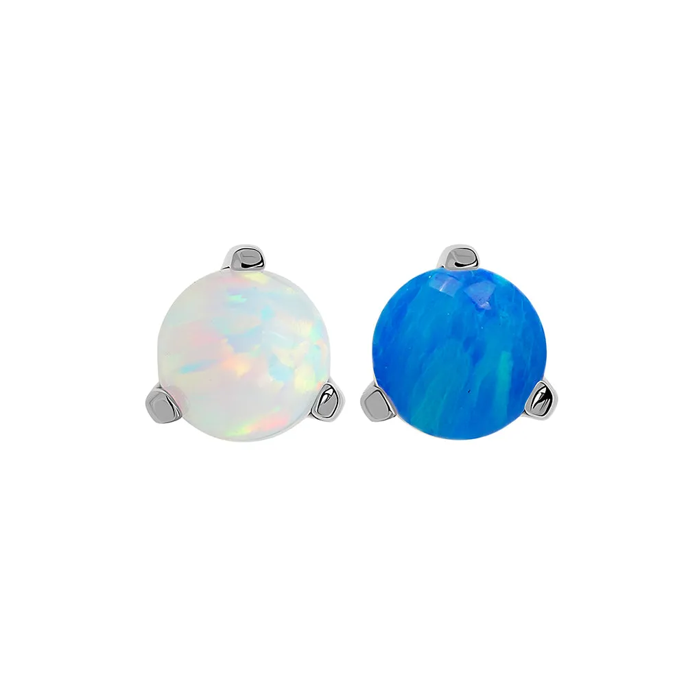 Tilum Titanium 14g–12g Internal Pronged Opal Ball — Price Per 1