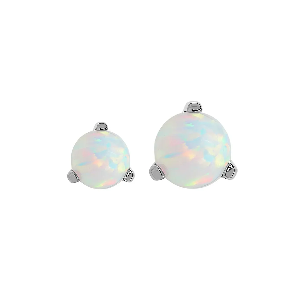 Tilum Titanium 14g–12g Internal Pronged Opal Ball — Price Per 1