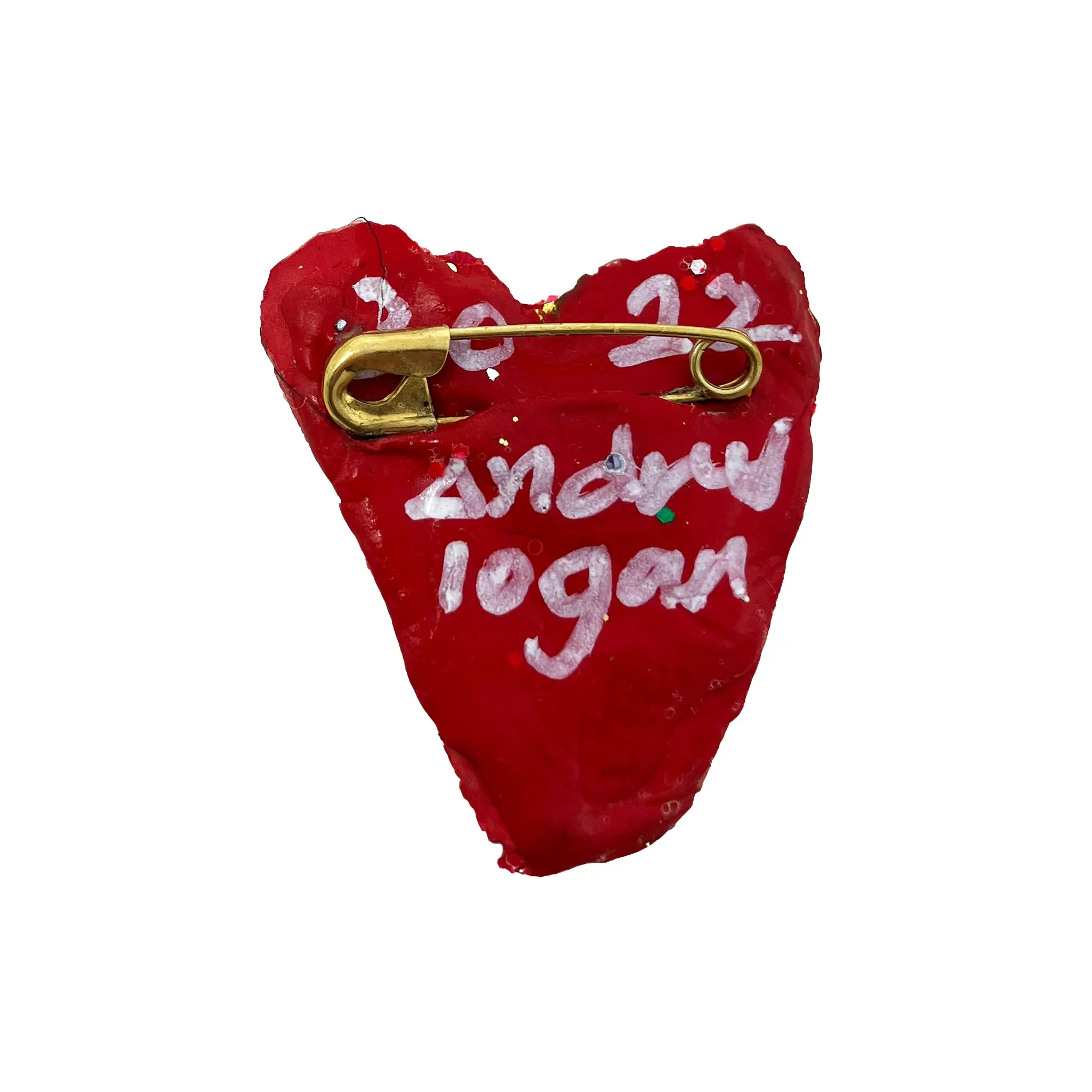 TINY RED HEART BROOCH, 2022