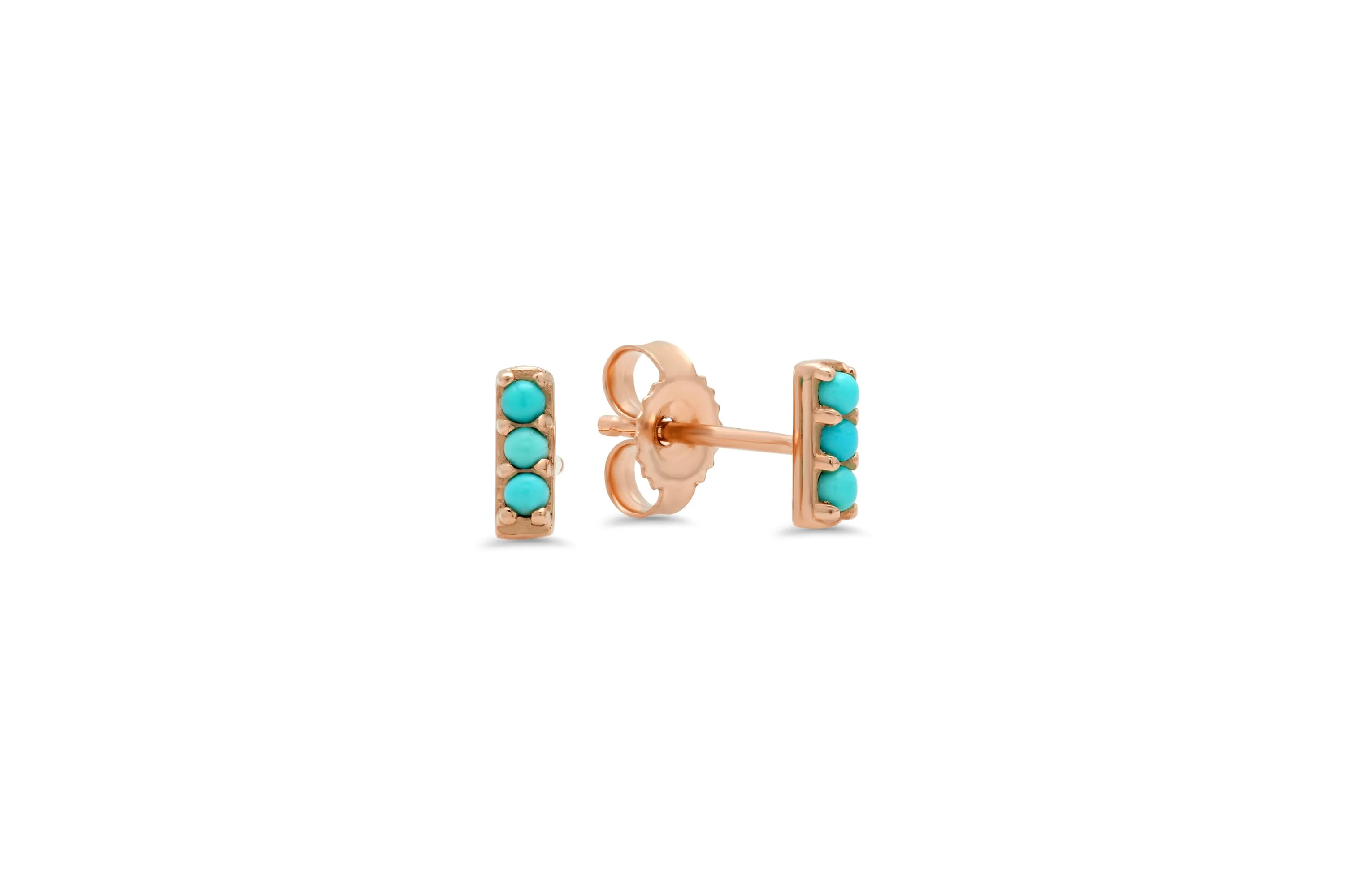 Turquoise Bar Stud Earrings