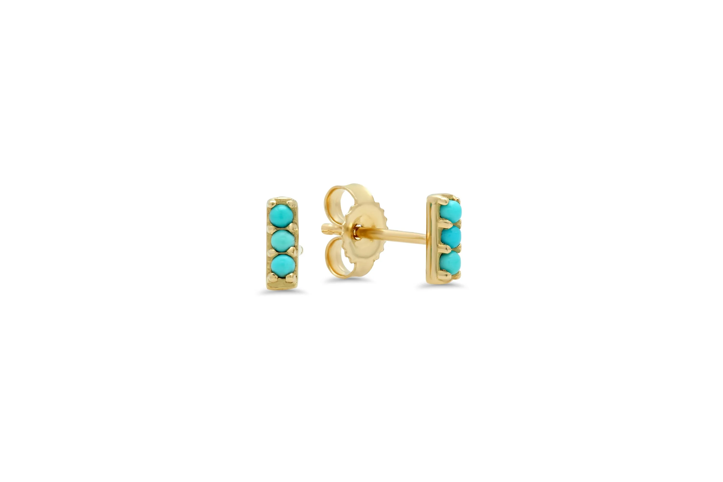 Turquoise Bar Stud Earrings