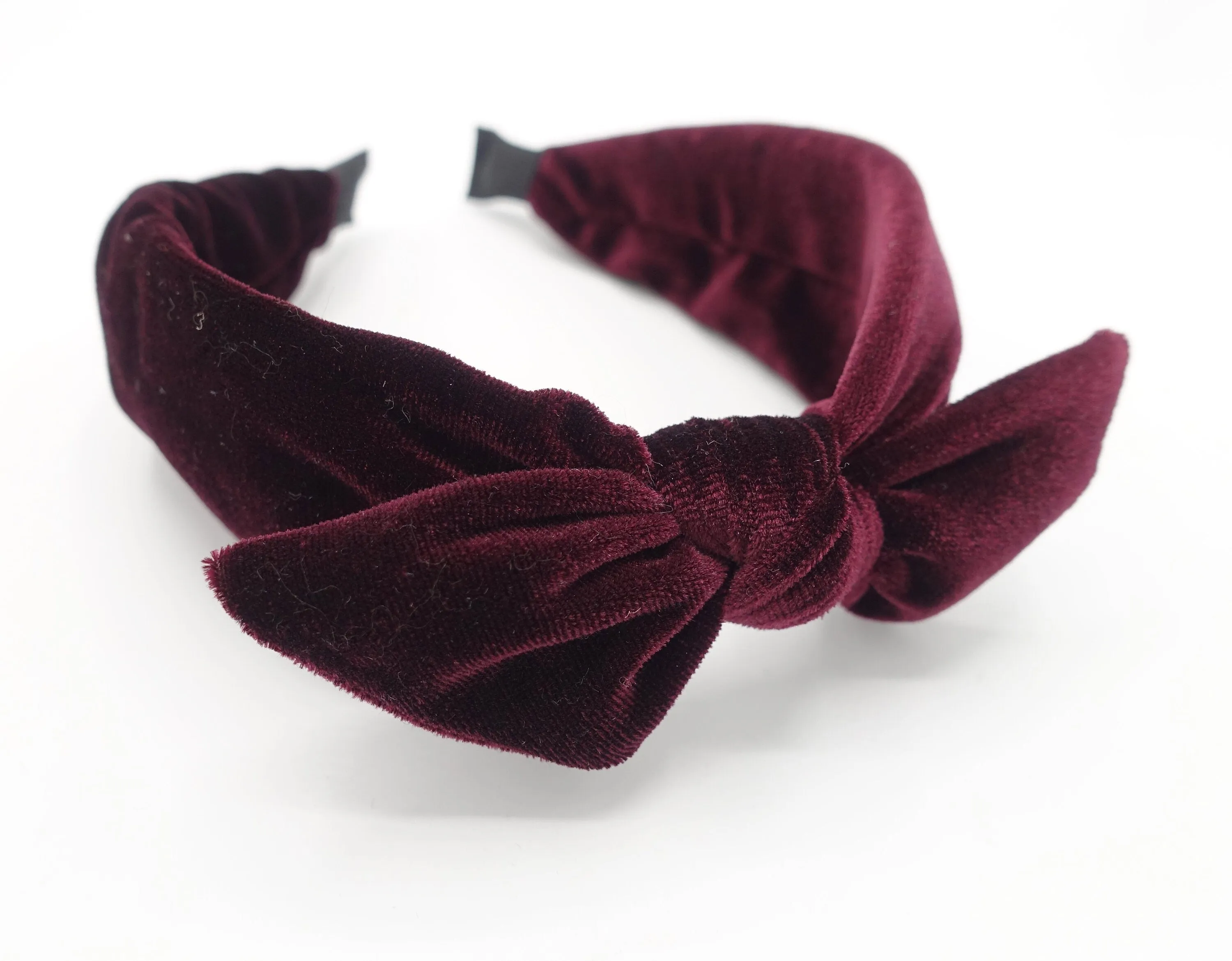 velvet bow knot headband wired headband woman hair accessory