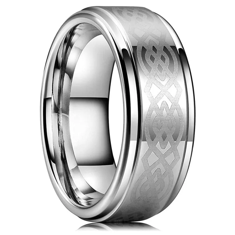 Vintage Black Gear Wheel Tungsten Ring